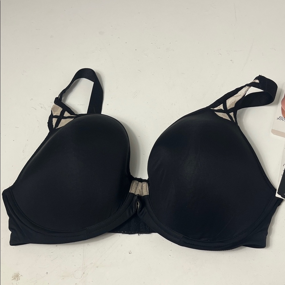 Paramour 42DDD Black Nude Perfect T Shirt Bra Full Figure Lined Lightly Padded